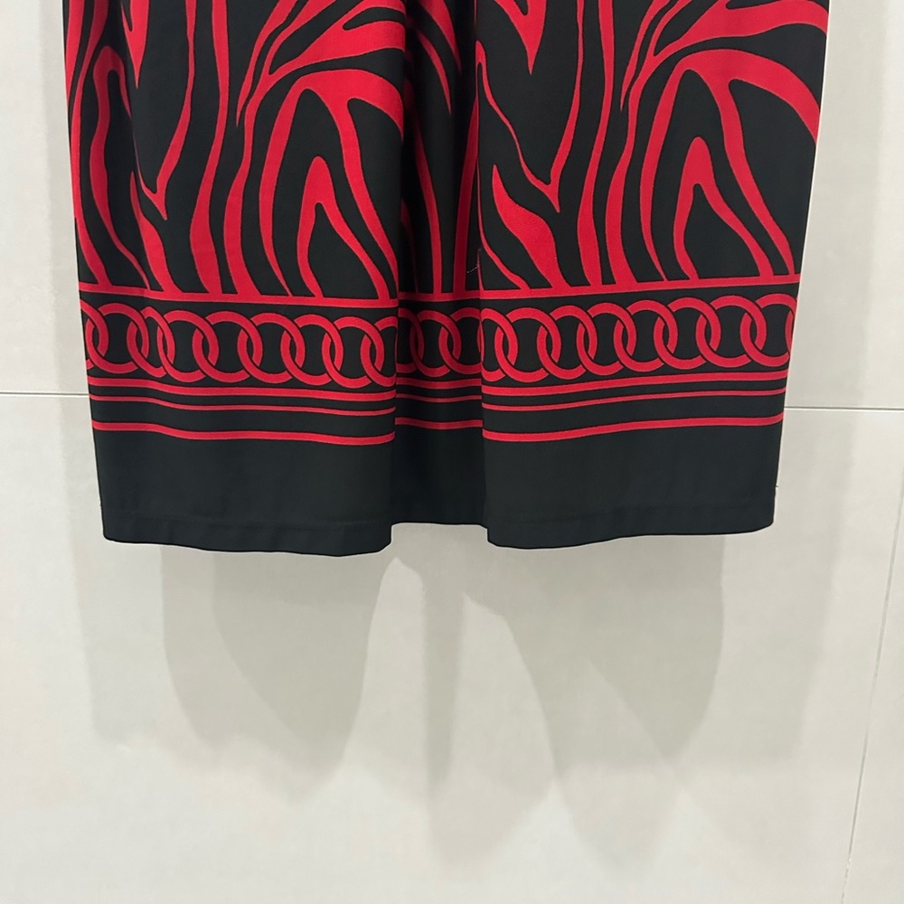 Glamour Red & Black Zebra Print Sleeveless Dress size 12 - Picture 5 of 6